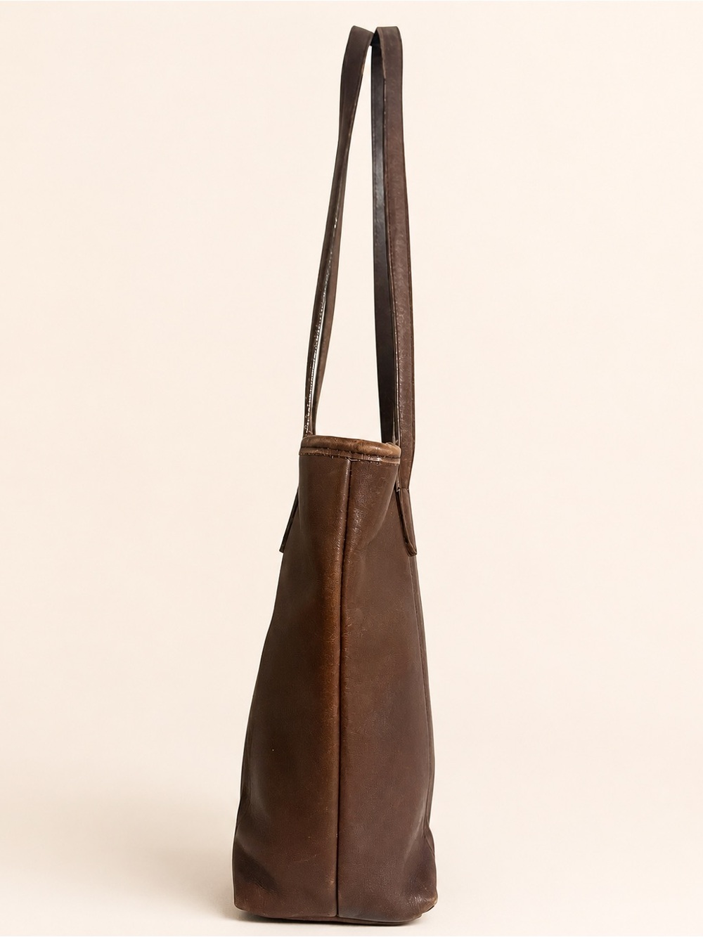 Coach Vintage Classic Lunch Tote 9077 Brown Leather Shoulder Bag - Picture 3 of 14